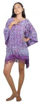 Robe batik rayon tropicale violet