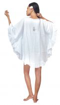 Robe blanche d\'été brodée femme  