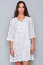 Robe blanche de plage St Tropez 