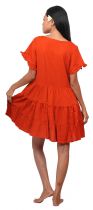 Robe courte d\'été orange 