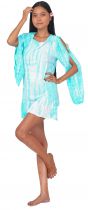 Robe d\'été légère Tie Dye turquoise 