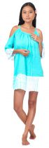 Robe de plage ample tie dye turquoise 