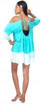 Robe de plage ample tie dye turquoise 