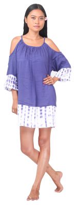 Robe de plage ample tie dye violet 