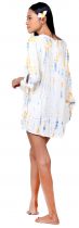 Robe de plage courte tie dye blanche