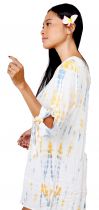 Robe de plage courte tie dye blanche