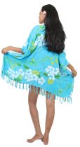 Robe guirlande d\'hibiscus turquoise