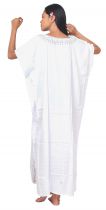 Robe longue broderie blanc