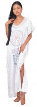 Robe longue broderie blanc