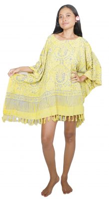 Robe par�o batik Java jaune