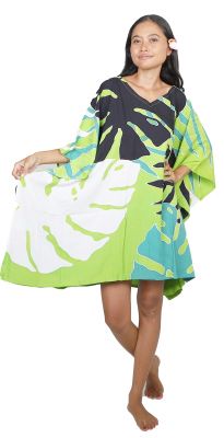 Robe Paro peint main jungy vert