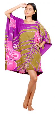 Robe paro peint main manava violet