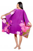 Robe paréo peint main manava violet