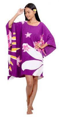 Robe paréo peint main nana violet