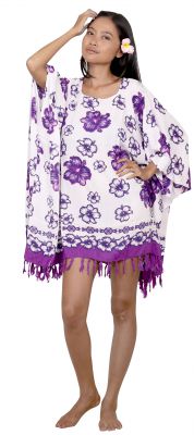 Robe paro plage balinais violet