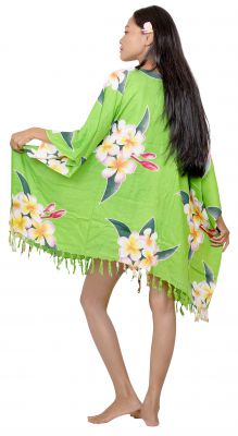 Robe par�o plage frangipani vert