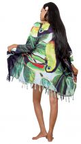 Robe paréo plage Toucan vert