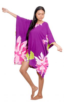 Robe paréo Polynésie Honu violet