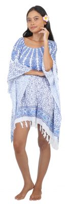 Robe paro souple sarong bleu