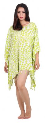 Robe paro souple vert et blanc