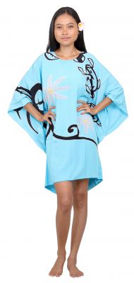 Robe paro Tahiti promenade turquoise