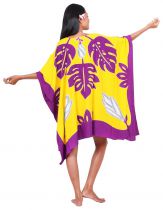 Robe paréo Tifaifai jaune et violet