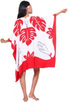 Robe paréo Tifaifai rouge et blanc