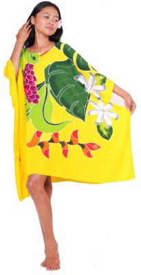 Robe paros Opuhi de Tahiti jaune