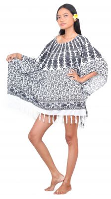 Robe paros plage t noir et blanc