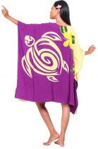 Robe paréos tortue et gecko violet