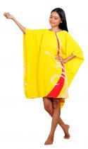 Robe peint main aretea jaune