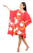 Robe peint main aretea rouge