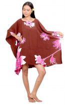 Robe peint main Ori tahiti marron