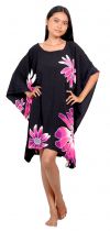 Robe peint main Ori tahiti noir