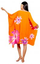 Robe peint main Ori tahiti orange