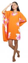 Robe peint main Ori tahiti orange
