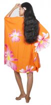 Robe peint main Ori tahiti orange