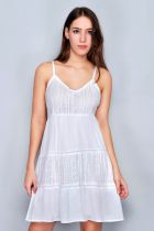  Robe sans manche Ibiza blanche 