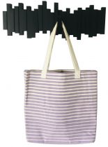 Sac coton fouta mauve et blanc