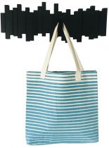 Sac coton fouta turquoise et blanc