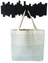 Sac fouta rayée bleu turquoise et blanc