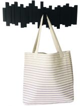 Sac fouta rayée mauve et blanc