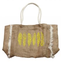 Sac naturel plumes jaune