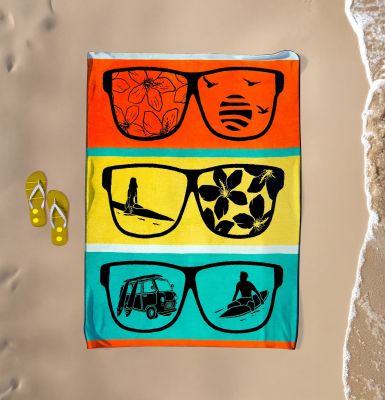 Serviette de plage grande taille Mondrago