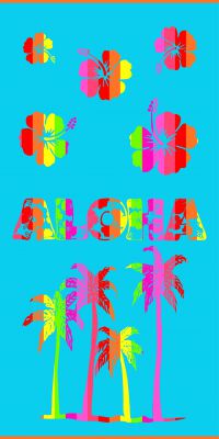 Serviette de plage palmier aloha 