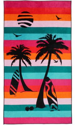 Serviette de plage palmiers Maupiti