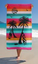Serviette de plage palmiers Maupiti