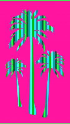 Serviette de plage palmiers