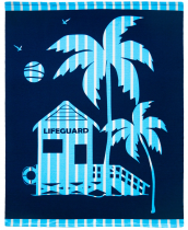 Serviette microfibre XL Napa ciel et marine