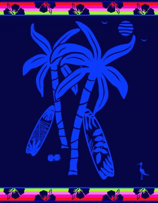 Serviette XL Vegas bleu